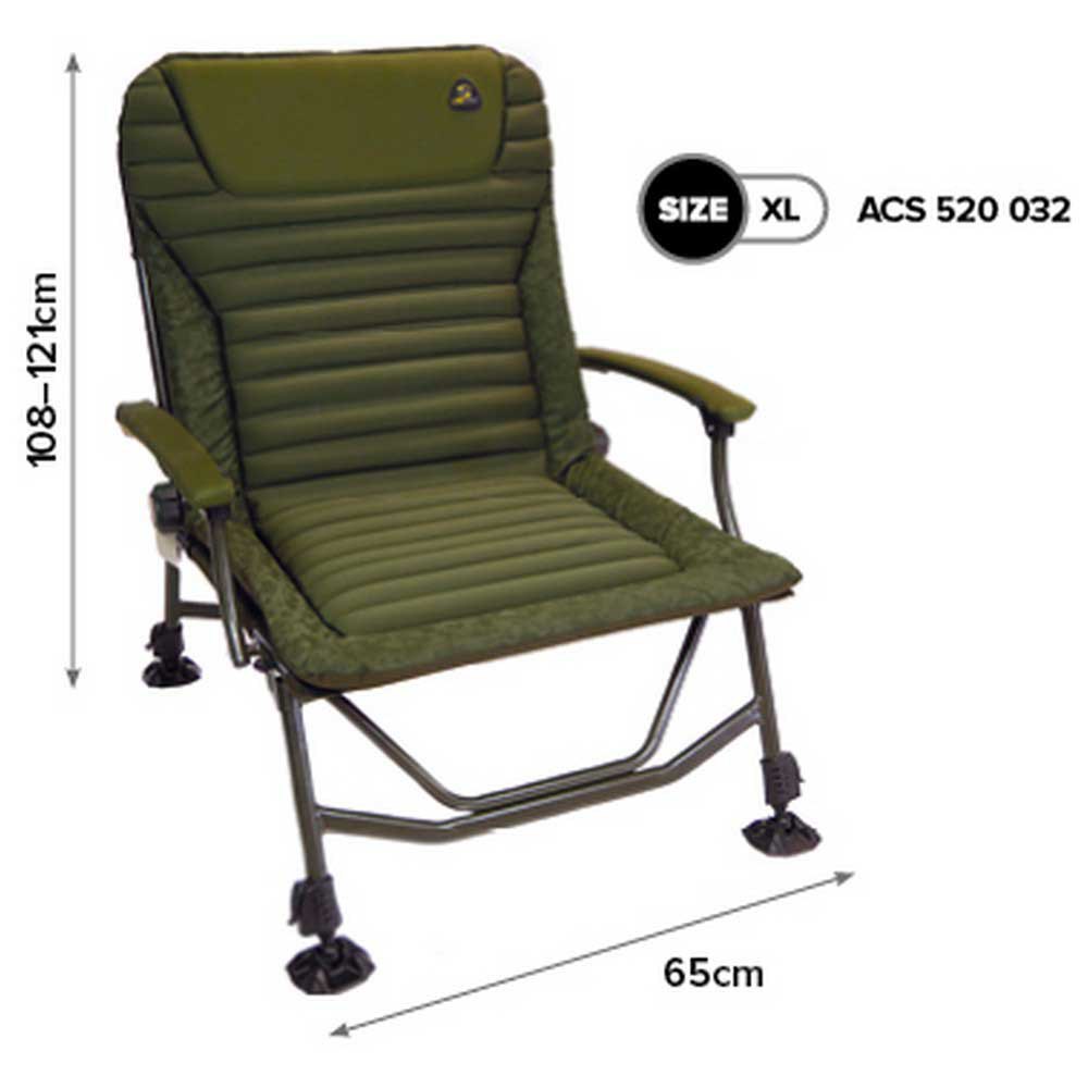 Купить Carp spirit 34CSACS520032 Magnum Стул Делюкс XL Зеленый Dark Green 7ft.ru в интернет магазине Семь Футов