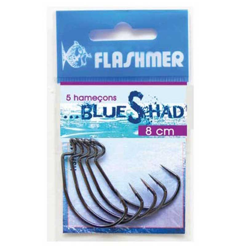 Купить Flashmer HSHB-15CM Blue Shad Texas Крюк Черный  Black 4/0  7ft.ru в интернет магазине Семь Футов