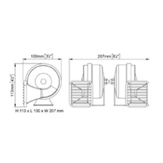 Купить Marco 3838358 Хромированный двойной рожок Серебристый Silver 7ft.ru в интернет магазине Семь Футов