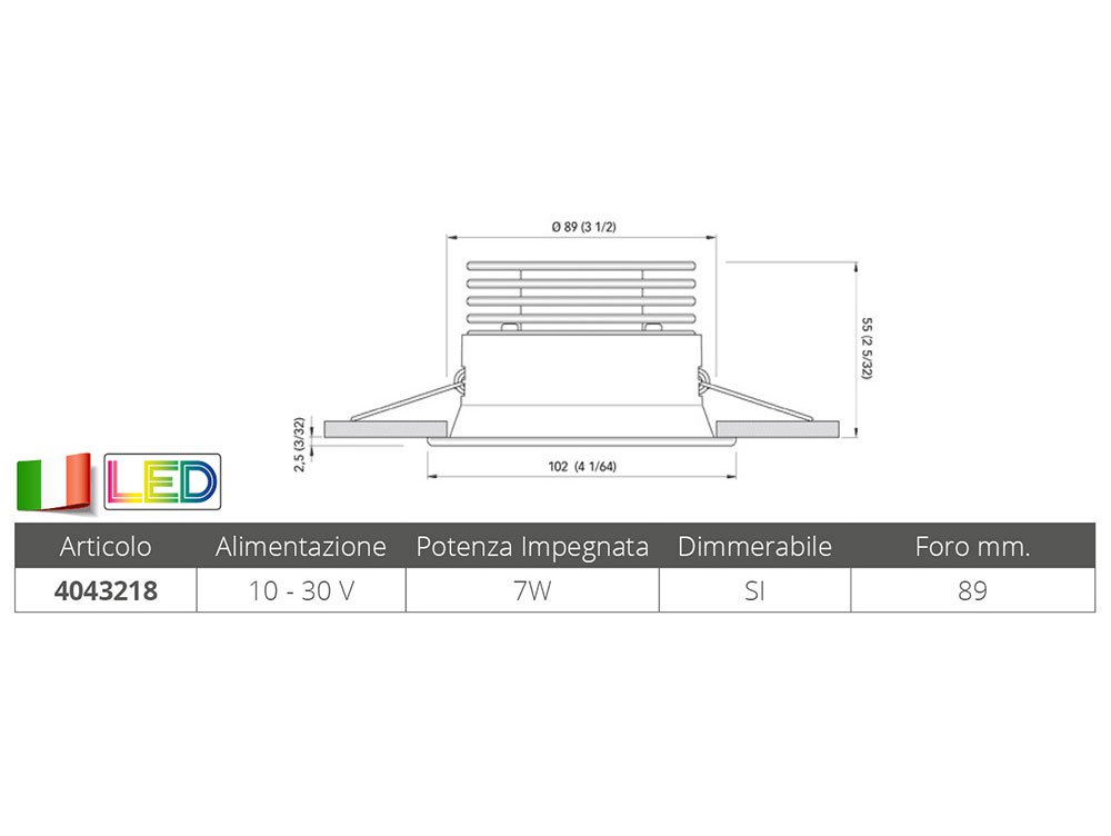 Купить Quick italy 4043218 Cristian 7W Свет Серебристый  Silver 380 Lumens  7ft.ru в интернет магазине Семь Футов