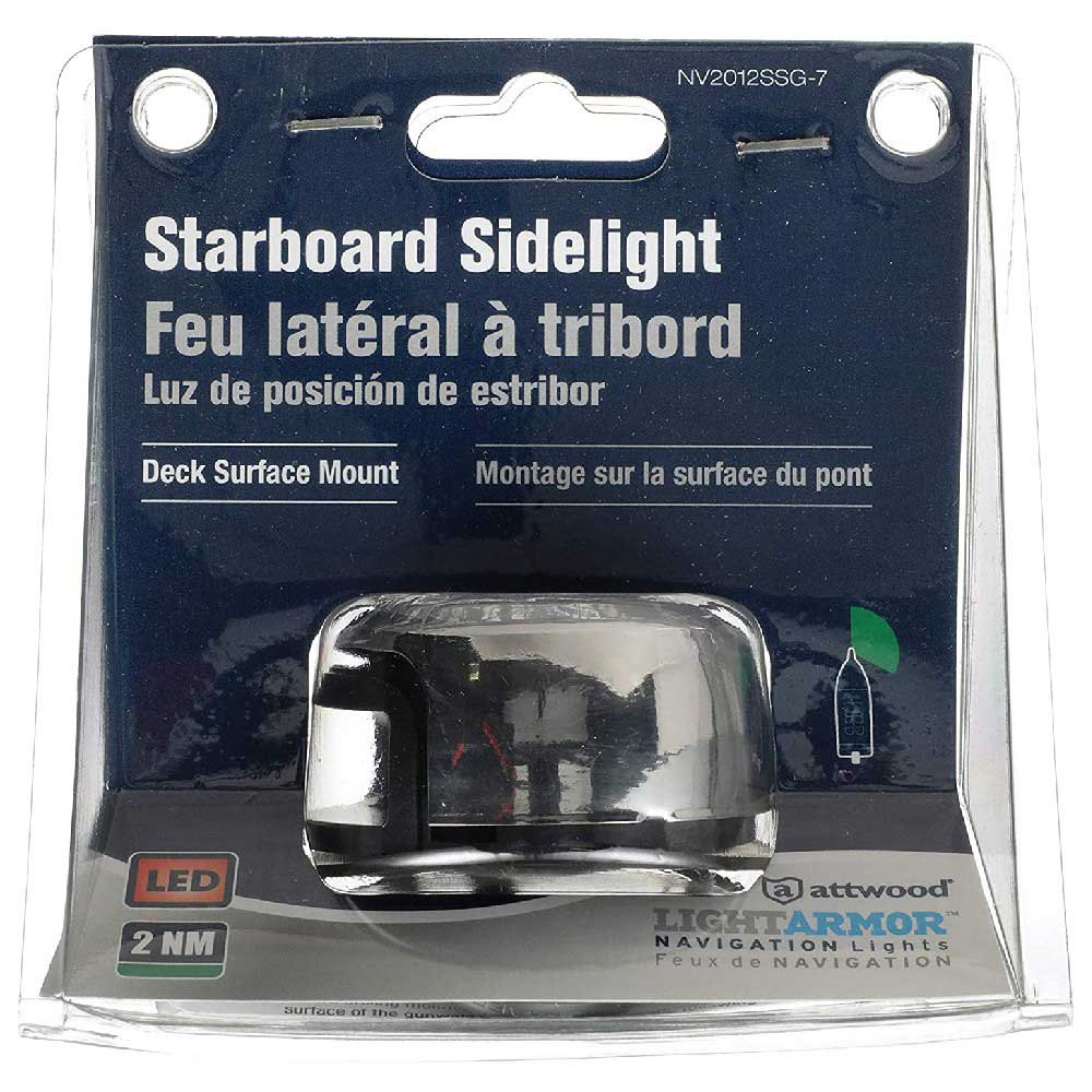 Купить Attwood ATT-NV2012SSG-7 LightArmor Навигационный круглый бортовой фонарь для установки на палубе 1 морская миля Серый Silver 7ft.ru в интернет магазине Семь Футов