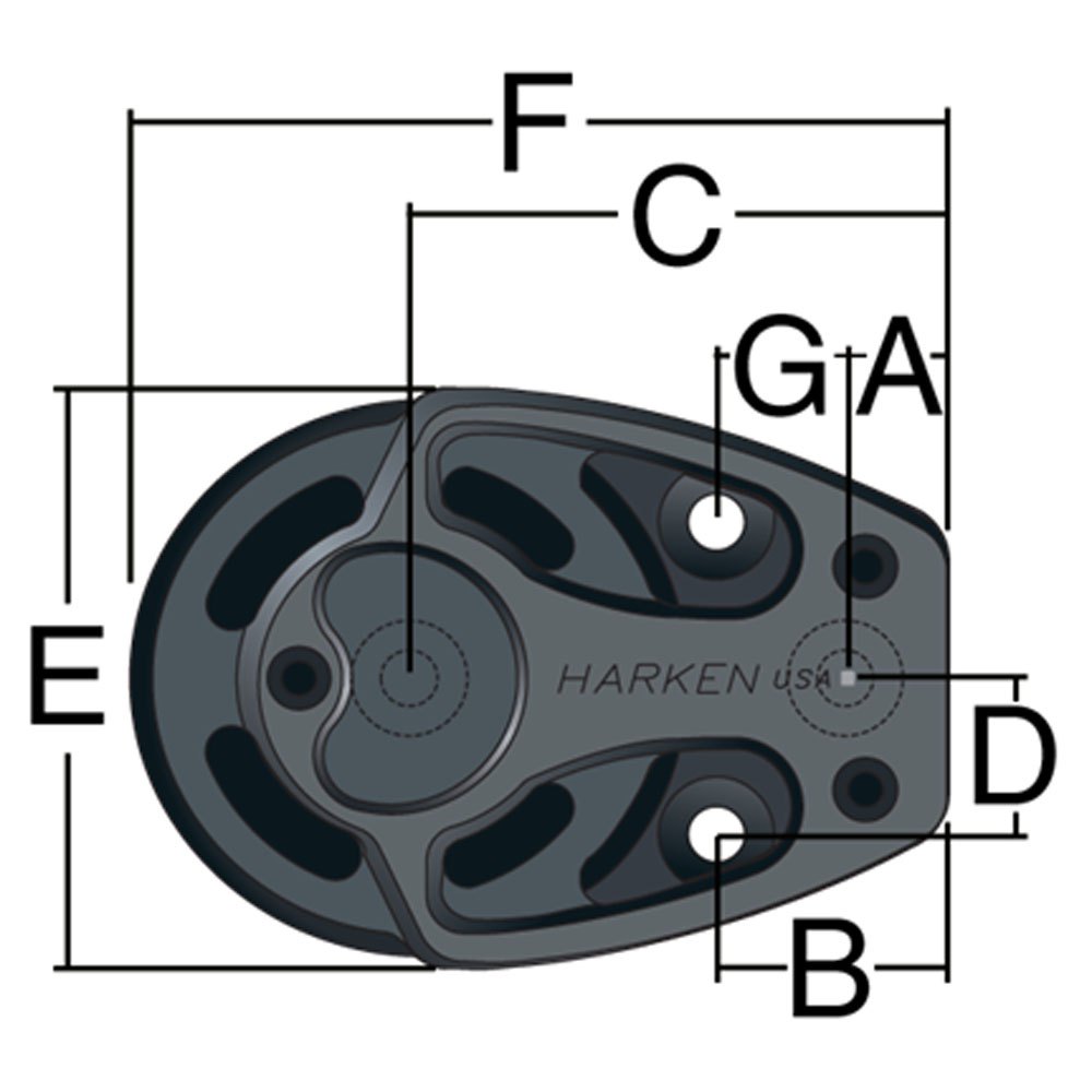 Купить Harken 3221 High Load Footblock 57 mm With Lockoff Черный Black 7ft.ru в интернет магазине Семь Футов