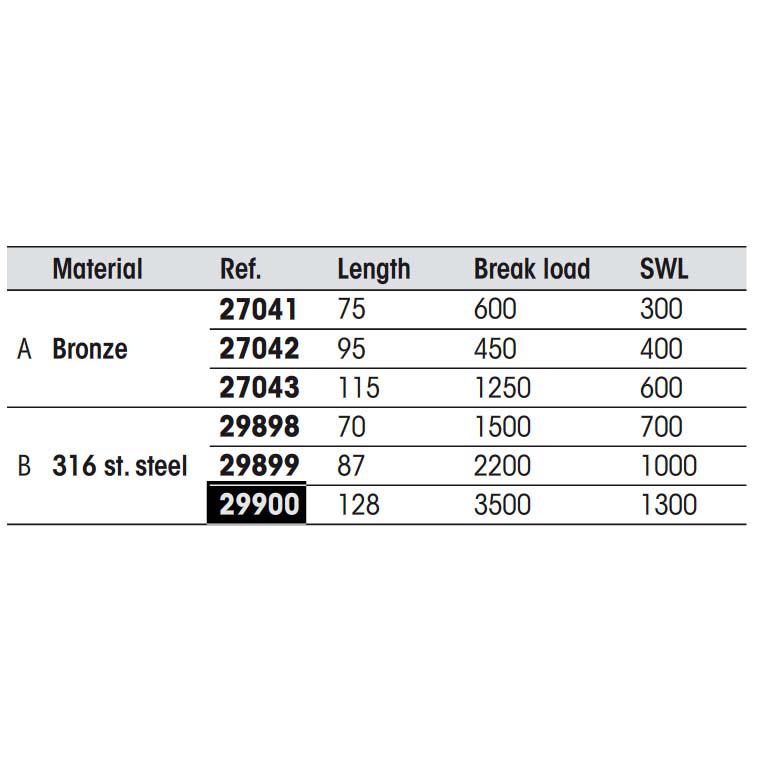 Купить Plastimo 29898 Карабин с поворотной проушиной Серебристый Stainless Steel 70 mm  7ft.ru в интернет магазине Семь Футов