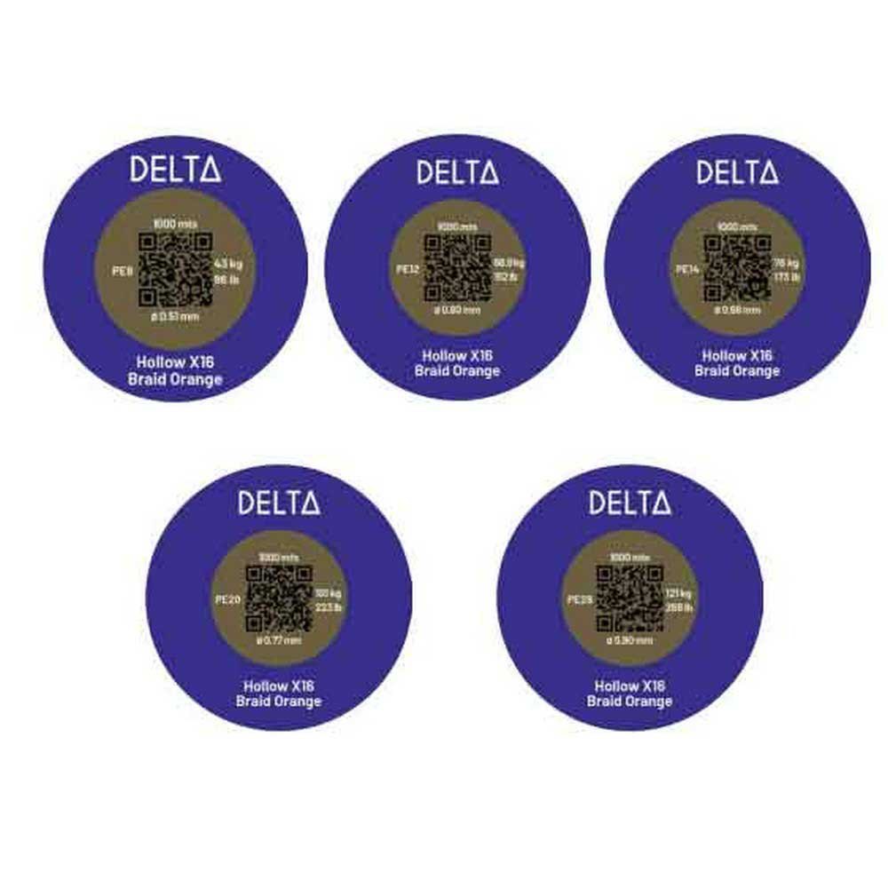 Купить Delta DELTAHOLLOW1000152 Hollow X16 1000 m Плетеный Оранжевый Orange 0.600 mm  7ft.ru в интернет магазине Семь Футов