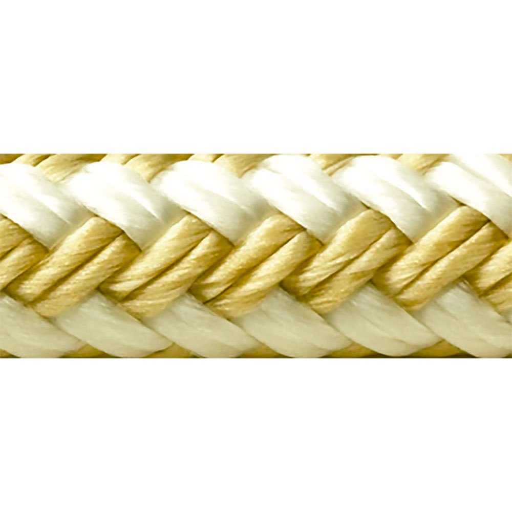 Купить Seachoice 50-40180 Веревка с двойной оплеткой 183 m Желтый Gold / White 5/8´´  7ft.ru в интернет магазине Семь Футов