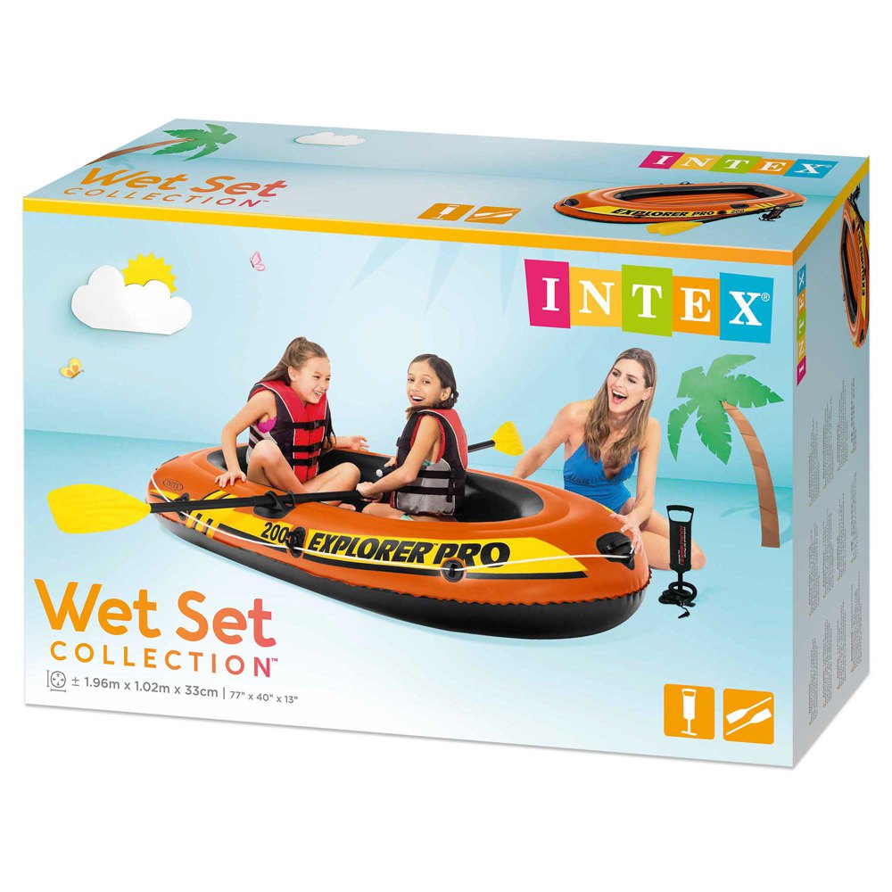 Купить Intex 58357 Explorer Pro 200 Комплект надувной лодки Оранжевый Orange 2 Places | Семь футов в интернет магазине Семь Футов