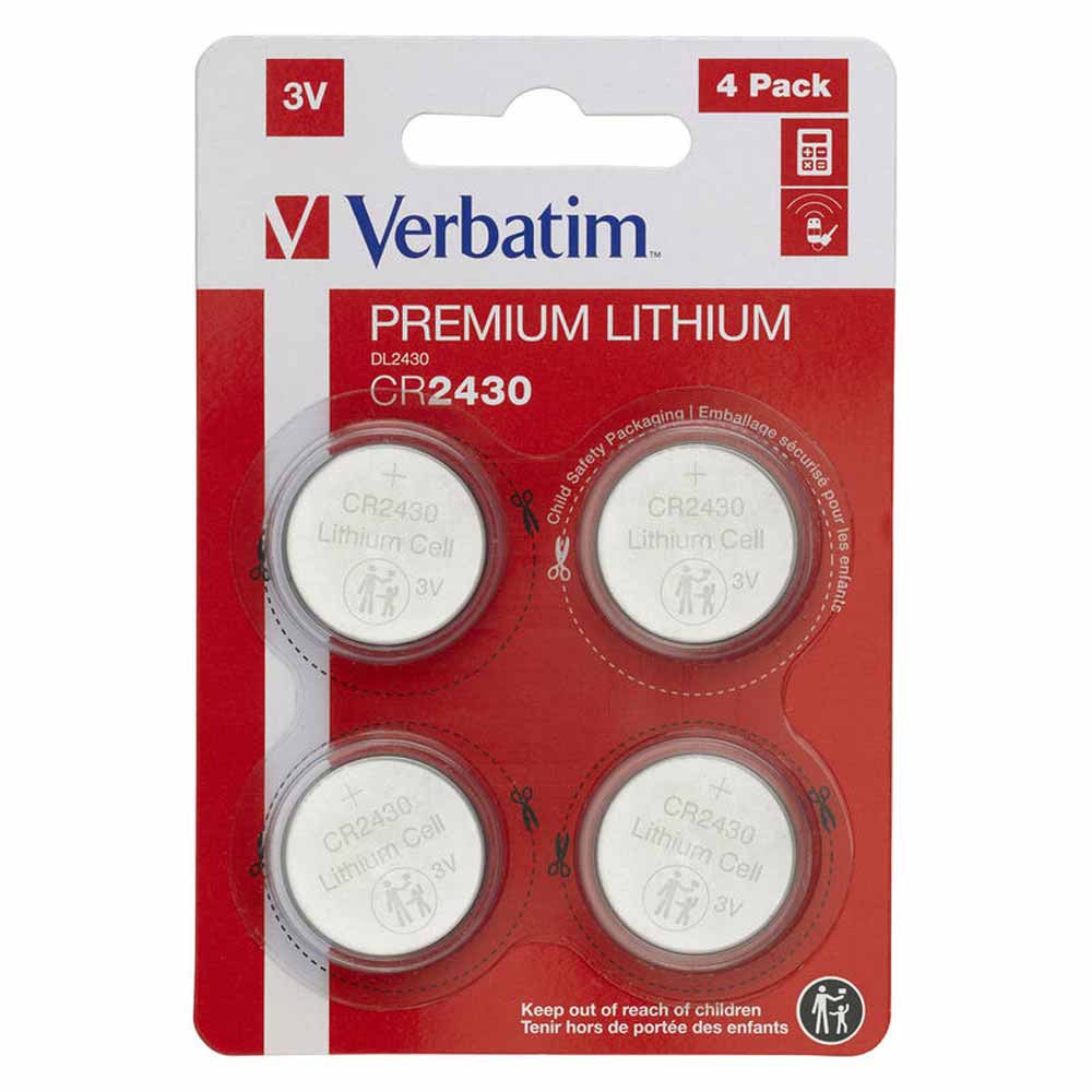 Купить Verbatim 902009914 Cr2430 Кнопка Батарея 4 единицы измерения Серебристый Silver / Red 7ft.ru в интернет магазине Семь Футов