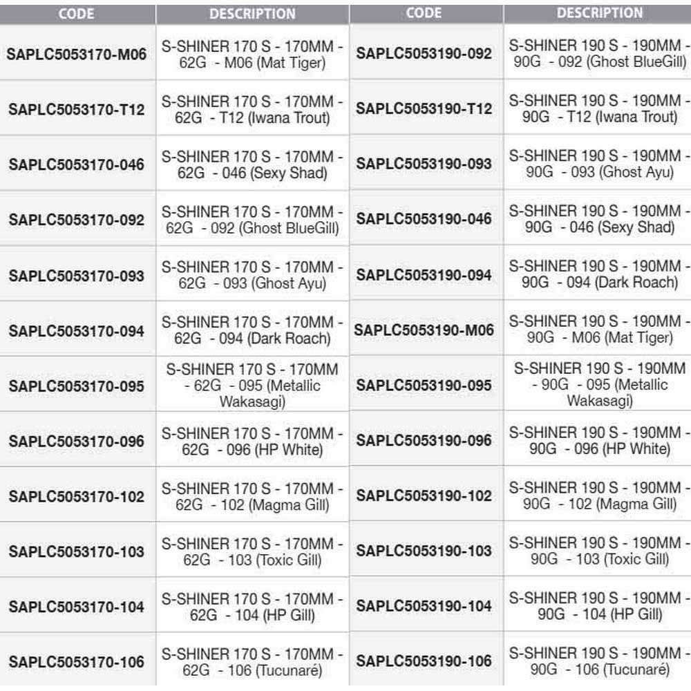 Купить Sakura SAPLC5053170-102 S-Shiner Скользящая Приманка 170 mm 62g Многоцветный 102 7ft.ru в интернет магазине Семь Футов