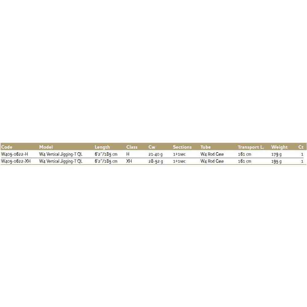 Купить Westin W405-0622-XH W4 Vertical-T Удочка Для Джиггинга Коричневый 1.85 m  7ft.ru в интернет магазине Семь Футов