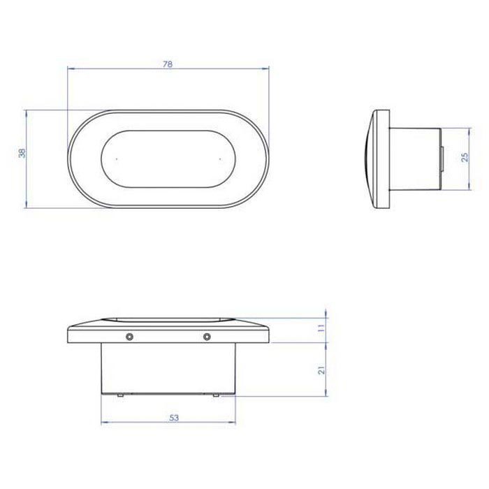 Купить Talamex 13458006 Light Courtesy 4 LED Серый  Stainless Steel 7ft.ru в интернет магазине Семь Футов