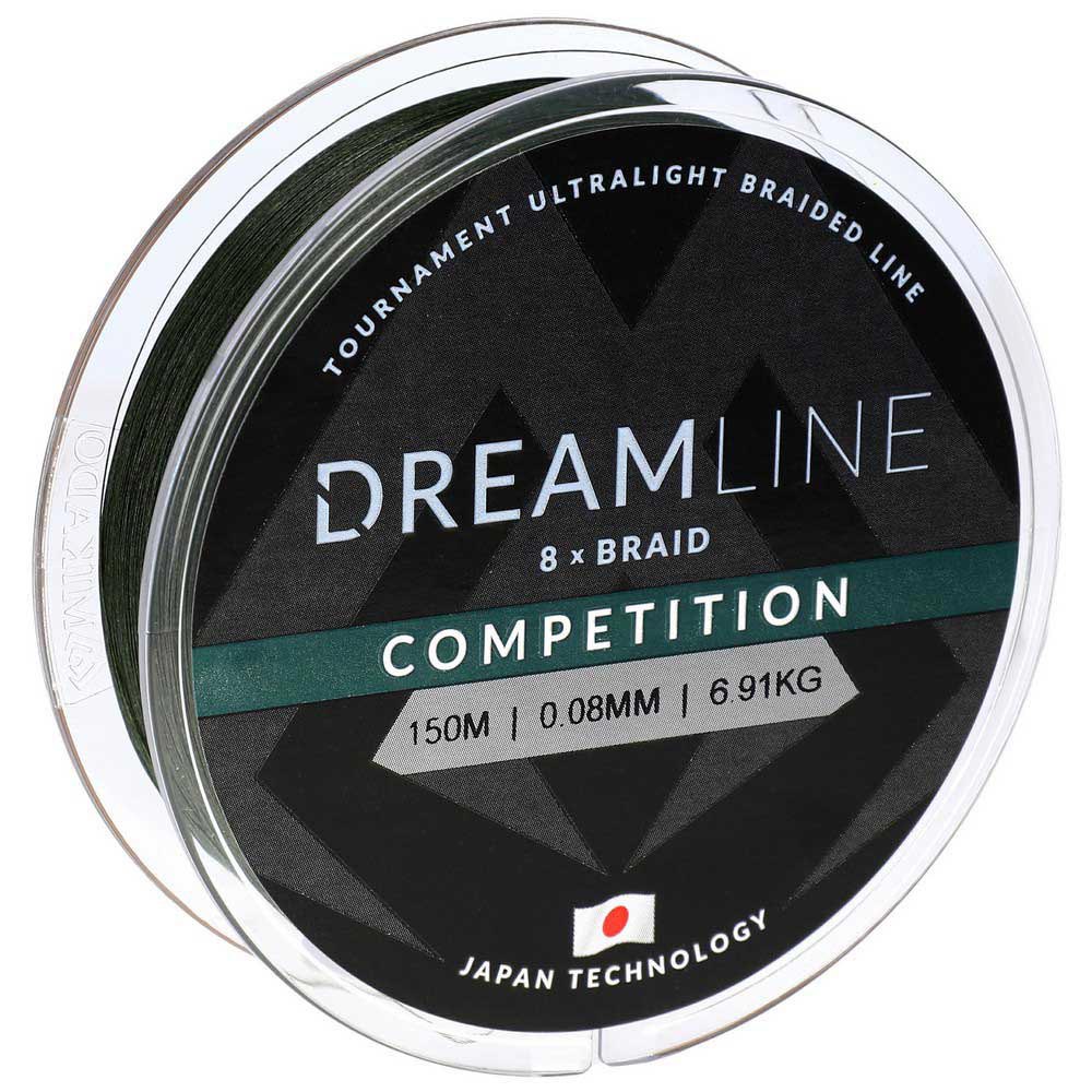 Купить Mikado ZDL000G-150-008 Dreamline Competition Плетеная леска 150 м Зеленый Green 0.080 mm  7ft.ru в интернет магазине Семь Футов