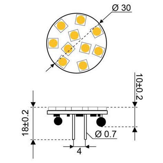 Купить Talamex 14340512 Super LED G4 10xSMD Back Белая  Warm White 160 Lumens  7ft.ru в интернет магазине Семь Футов