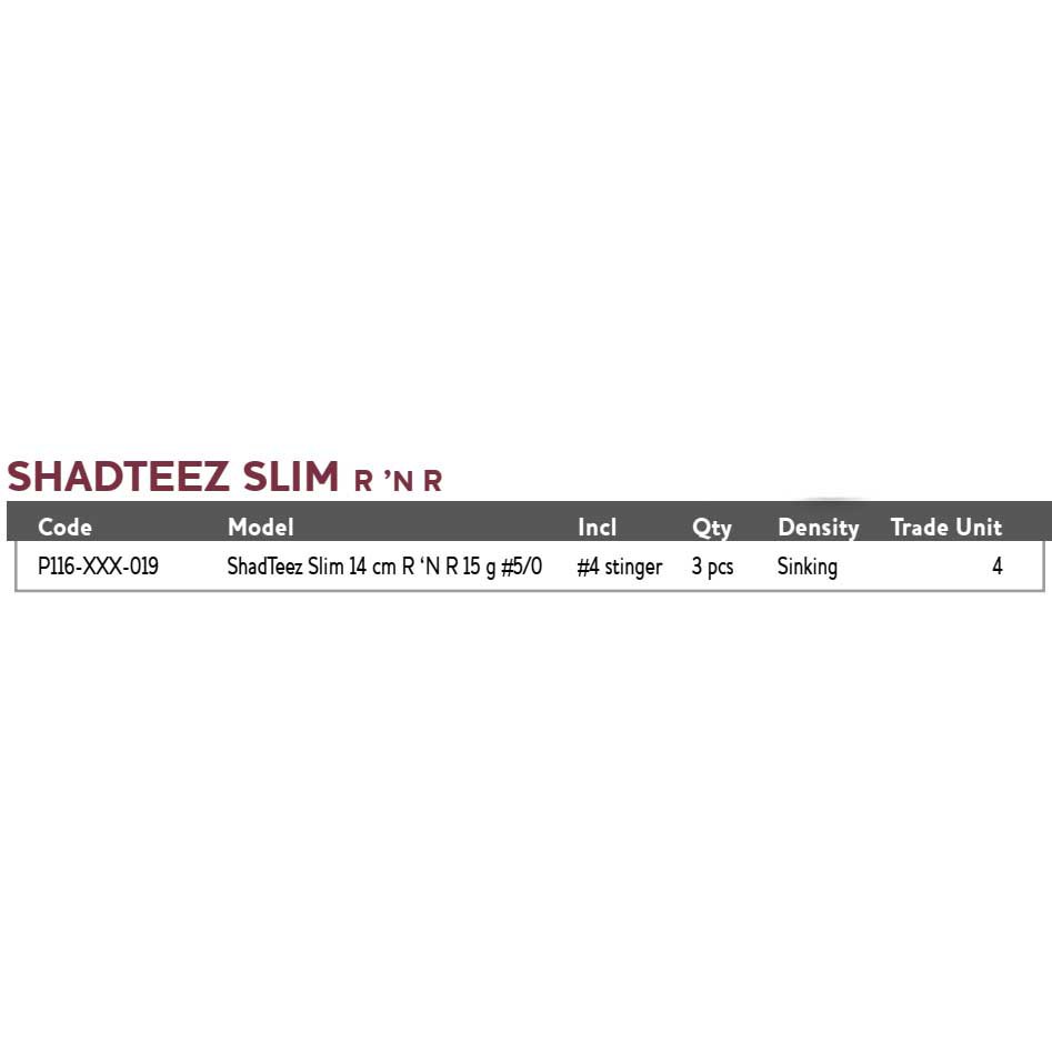 Купить Westin P116-063-019 Shad Teez Slim 140 Mm 15g Многоцветный Crazy Firetiger 7ft.ru в интернет магазине Семь Футов