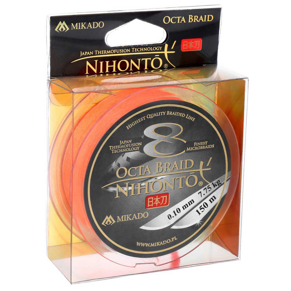 Купить Mikado Z24O-010 Nihonto Octa Плетеная леска 150 м Оранжевый Orange 0.100 mm  7ft.ru в интернет магазине Семь Футов