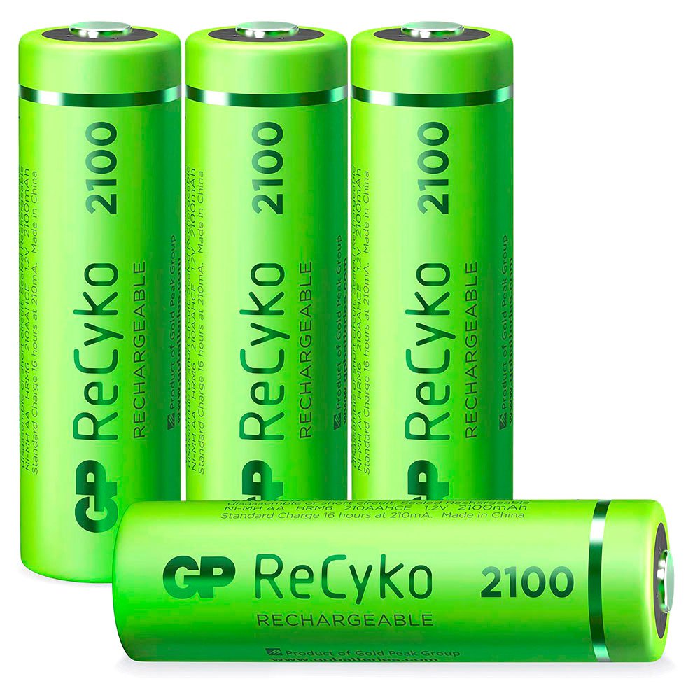 Купить Gp batteries 120210AAHCE-C4 ReCyko+NiMH AA 2100mAh Аккумуляторы Зеленый Green 7ft.ru в интернет магазине Семь Футов
