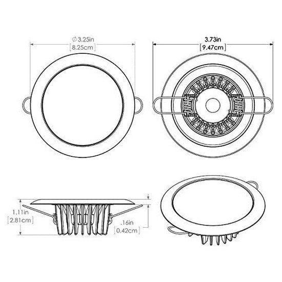 Купить Lumitec 451-113113 Mirage Белый светодиодный свет 82.55 mm Серый Polished 360 mAh 12V  7ft.ru в интернет магазине Семь Футов