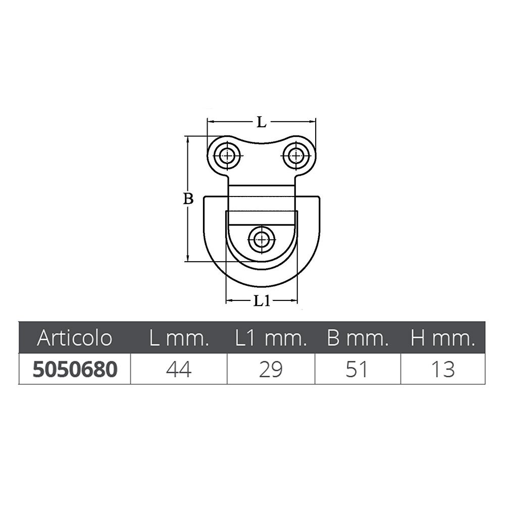 Купить Forniture nautiche italiane 5050680 Петля из нержавеющей стали с кольцом Серебристый Silver 7ft.ru в интернет магазине Семь Футов