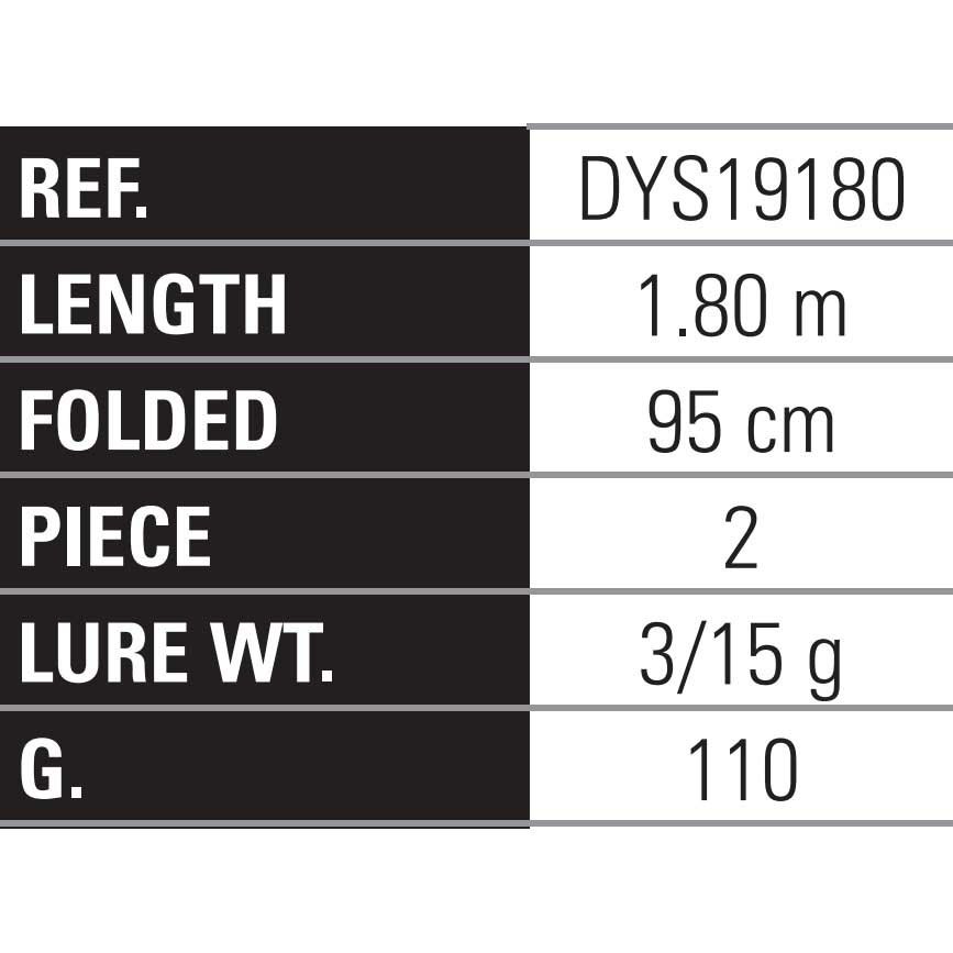 Купить Yokozuna DYS19180 YS19 Спиннинговая Удочка Черный 1.80 m  7ft.ru в интернет магазине Семь Футов