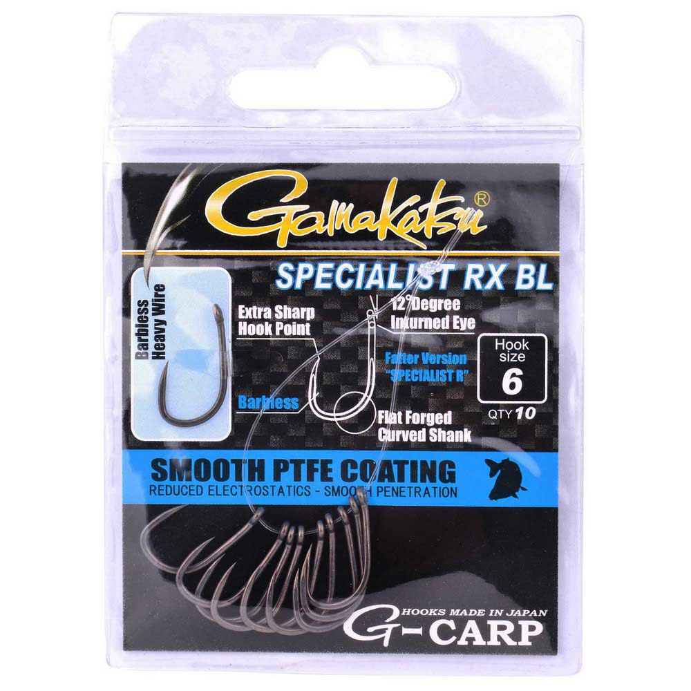 Купить Gamakatsu 185032-00400-00000-00 G-Carp Spec RX Одноглазый Крючок Без Бородки Серый Grey 4  7ft.ru в интернет магазине Семь Футов