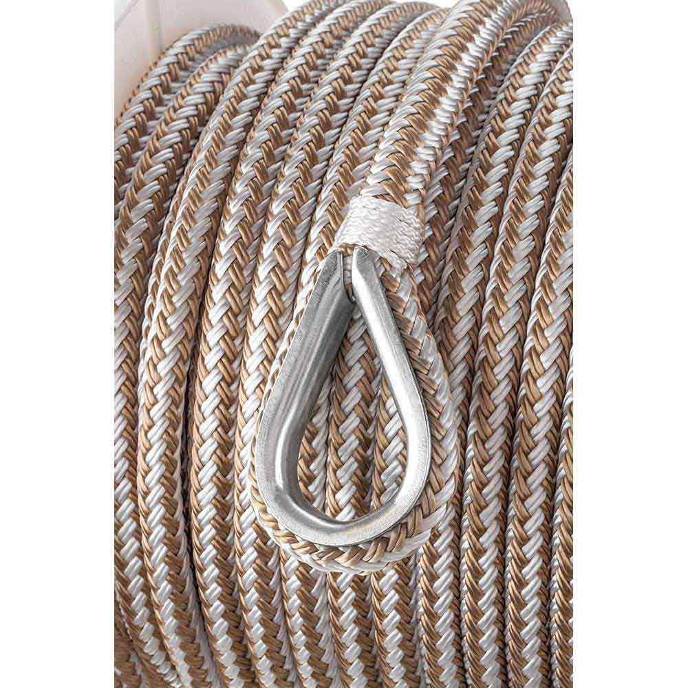Купить Seachoice 50-42371 Nylon Анкерная веревка с двойной оплеткой 45.7 m Золотистый Gold / White 1/2´´  7ft.ru в интернет магазине Семь Футов