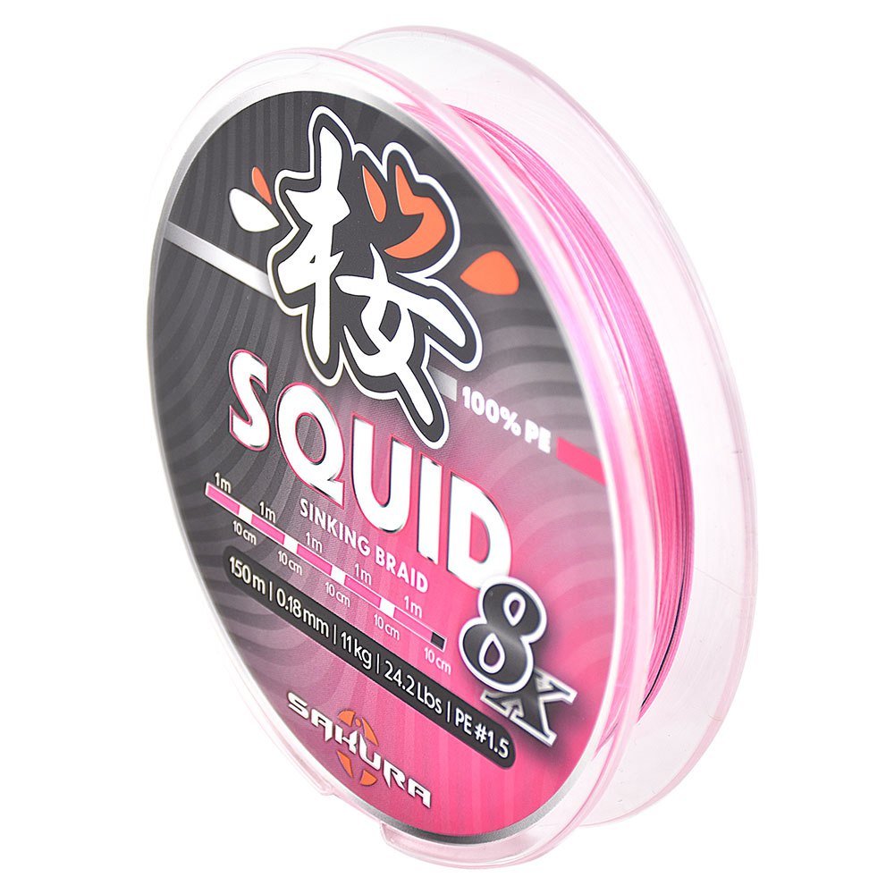 Купить Sakura SAPLK40040.20-PINK Squid 8 Плетеный 150 M Голубой  Pink 0.200 mm  7ft.ru в интернет магазине Семь Футов