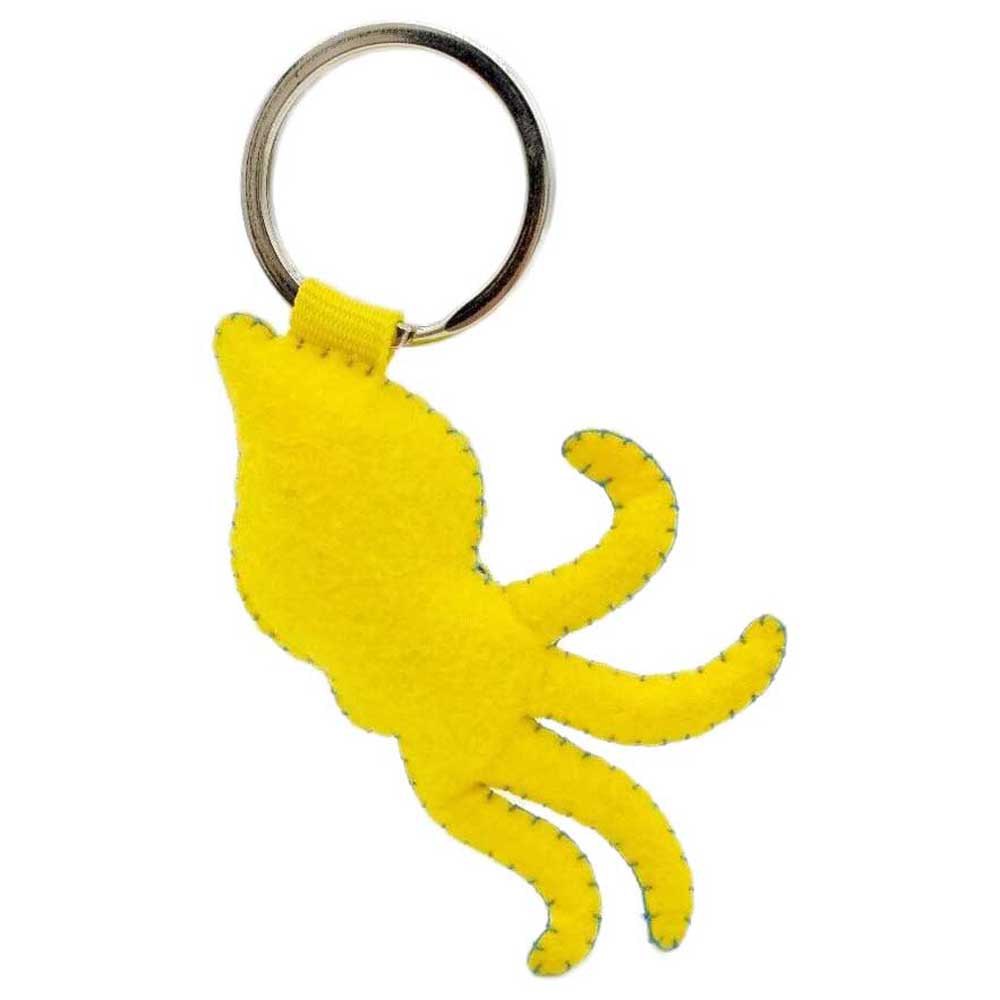 Купить Dive inspire KR-007 Looney Брелок для ключей с синим кольцом в виде осьминога Желтый Yellow / Blue 7ft.ru в интернет магазине Семь Футов