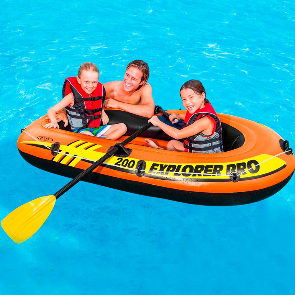 Купить Intex 58357 Explorer Pro 200 Комплект надувной лодки Оранжевый Orange 2 Places | Семь футов в интернет магазине Семь Футов