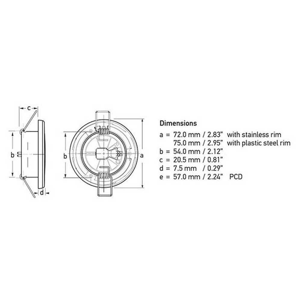 Купить Hella marine 4025028 Euroled 75 3W 120 mm Красный/белый светодиод Бесцветный White 190 Lumens  7ft.ru в интернет магазине Семь Футов