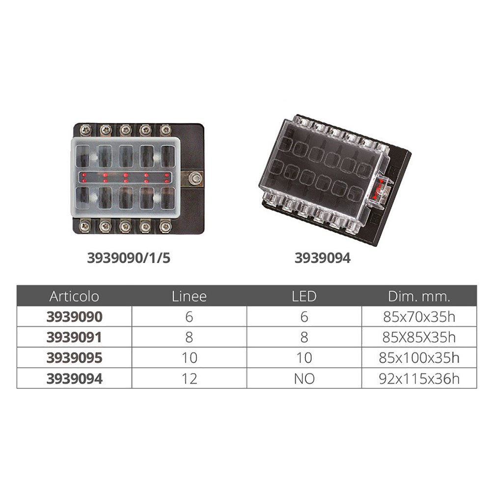 Купить Forniture nautiche italiane 3939090 Блок предохранителей 6 Предохранители Серебристый Black 7ft.ru в интернет магазине Семь Футов