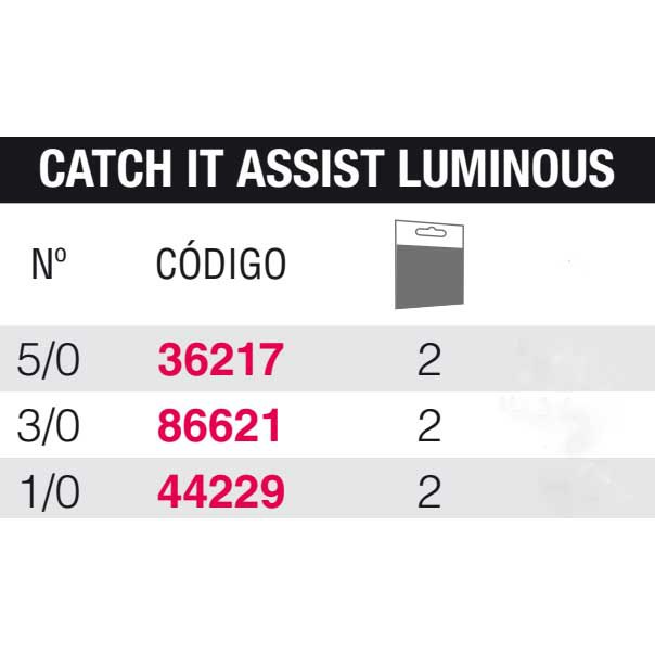 Купить Catch-it 86621 Assist Jig Luminous Крюк Серый  Grey 3/0  7ft.ru в интернет магазине Семь Футов